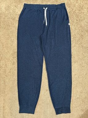 Vuori Performance Jogger Women Sz XL Long Blue Heather Dreamknit Stretch Pockets